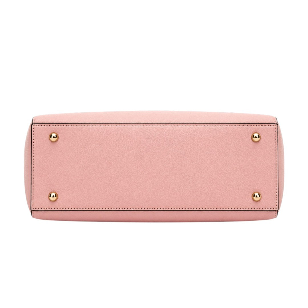 Baglio Elegant Blush Pink Structured Handbag for Women