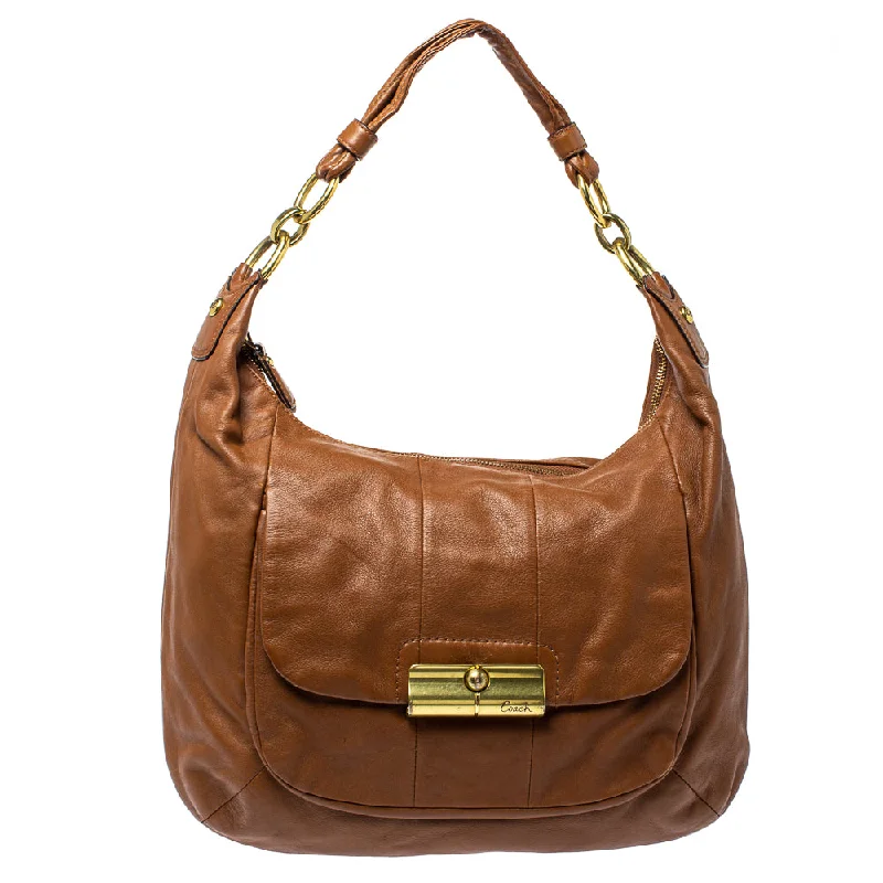 Water-resistant travel backpacksBrown Leather Kristin Hobo