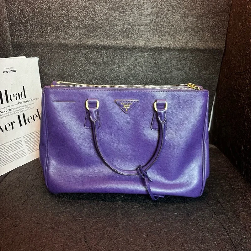 Prada tote bags with a spacious interior and a magnetic - snap closurePrada Anemone Purple Leather Killer Bag 32cm