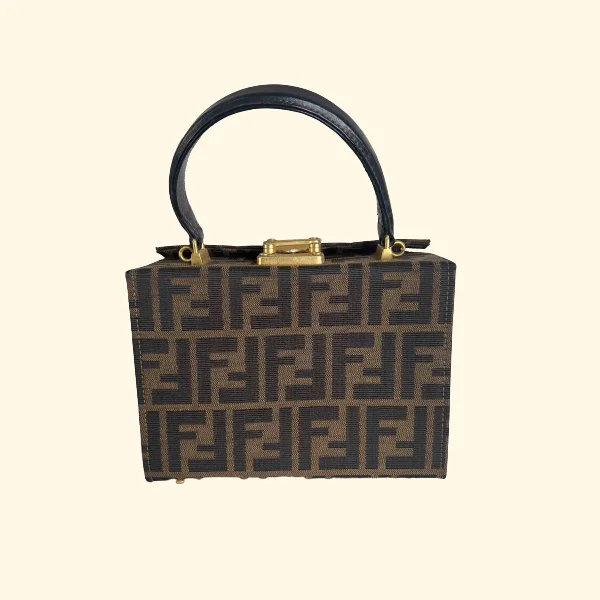 Ladies Goyard Saint Louis tote bags with a back - pocket organizer for better organizationFendi Box Handbag With Dustbag