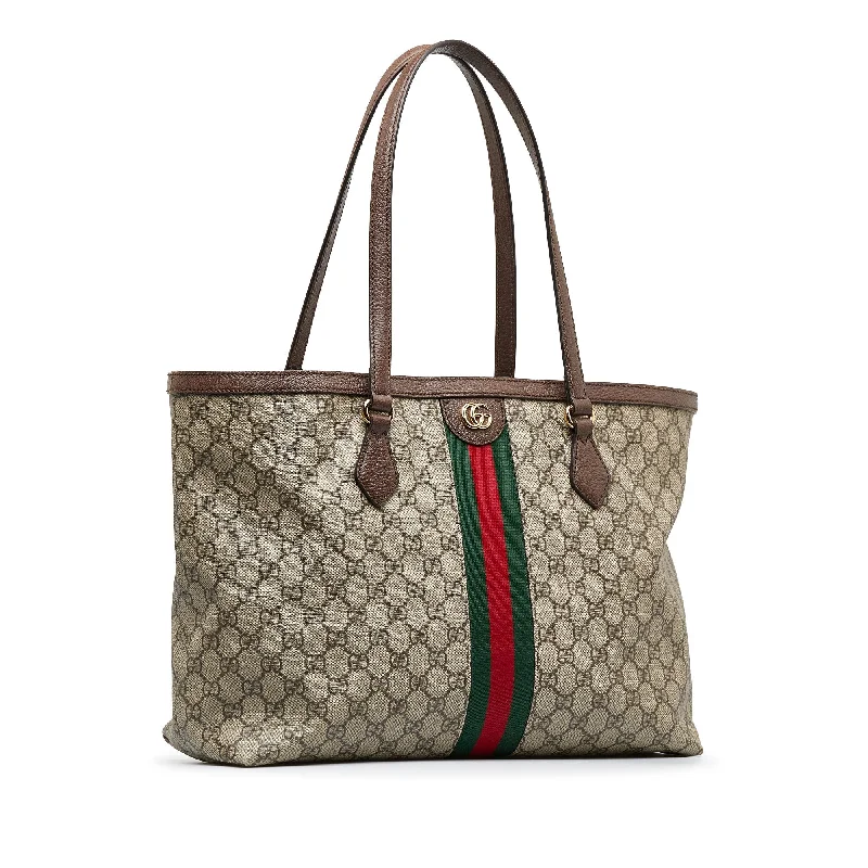 Women Gucci Sylvie bags with a leather - wrapped handleWomen Gucci Sylvie bags with a leather - wrapped handleBrown Gucci GG Supreme Ophidia Tote