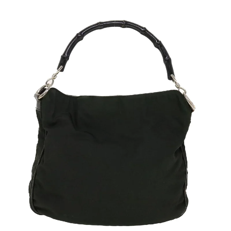 Ladies Gucci shoulder bags with a magnetic - closure flapLadies Gucci shoulder bags with a magnetic - closure flapGucci Bamboo Shoulder Bag Nylon Green 0011638 002058  yb153