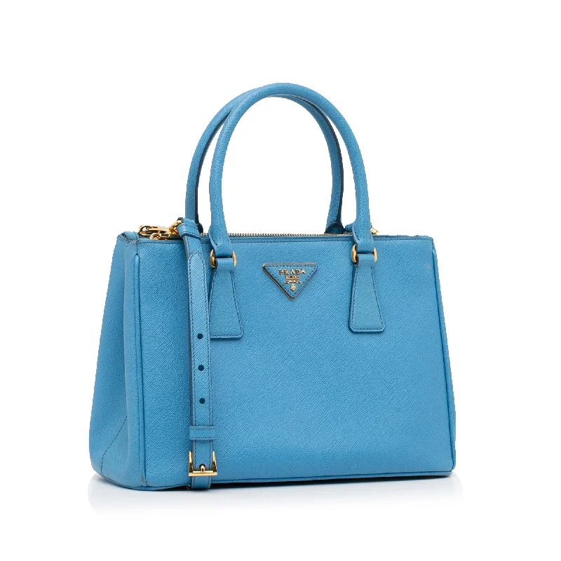 Small - sized Prada Saffiano leather bags for a compact and stylish carryPrada Medium Saffiano Lux Galleria Double Zip Tote (SHG-yE5y3j)