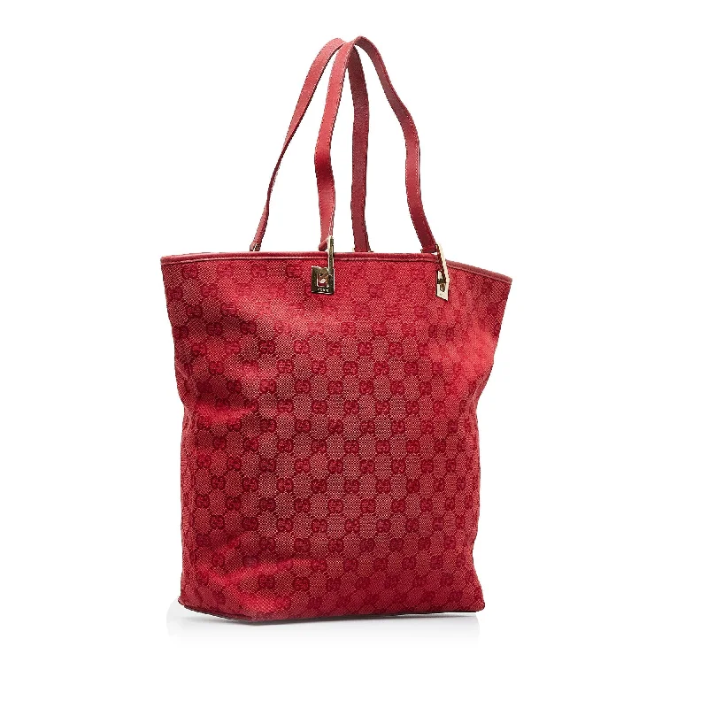 Women Gucci bags with a zip - around closure for securityWomen Gucci bags with a zip - around closure for securityRed Gucci GG Canvas Tote