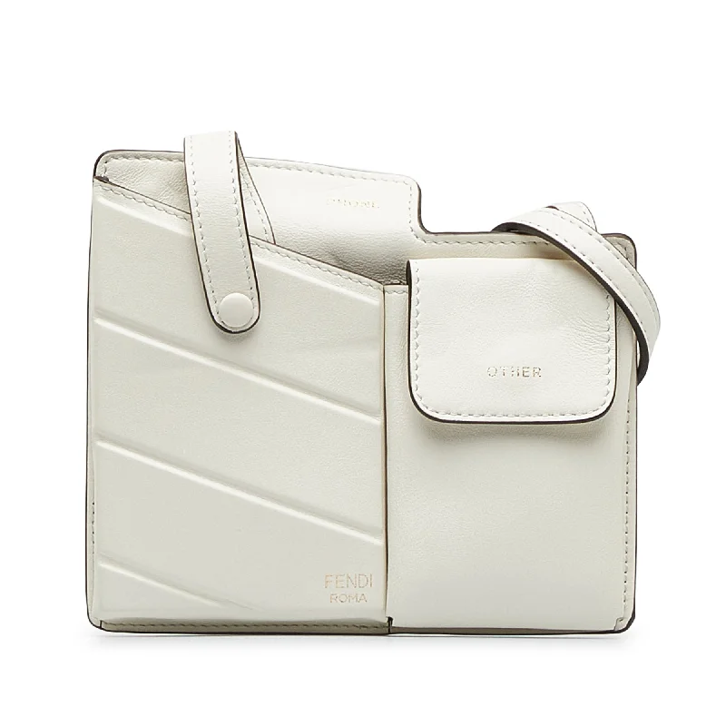 Yves Saint Laurent bags for sophisticated looksWhite Fendi Bustine Mini Century Crossbody Bag