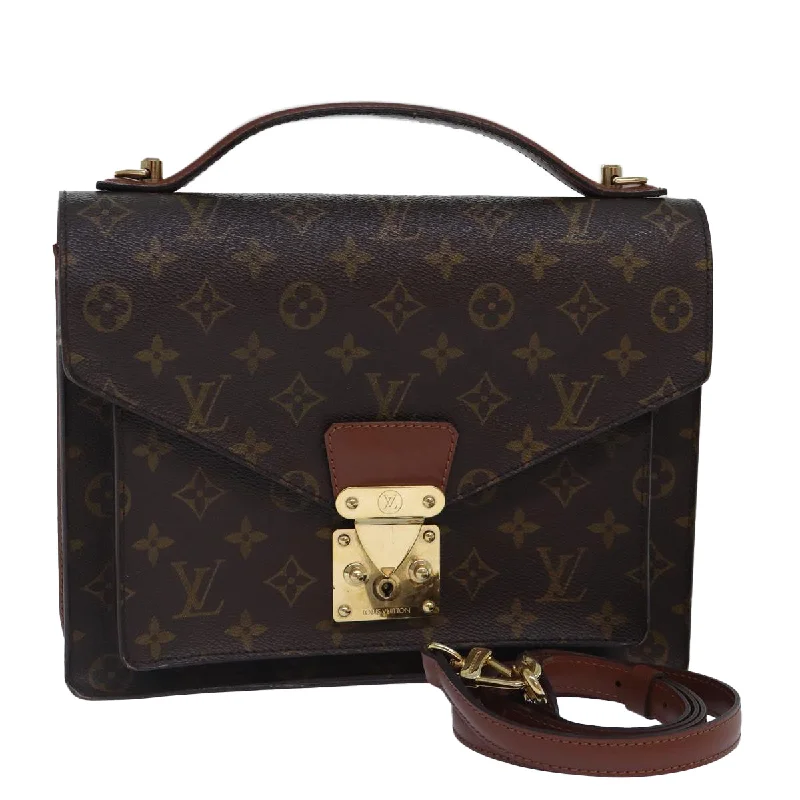 Louis Vuitton Twist bags with a snakeskin - effect panel for a bold lookLOUIS VUITTON Monogram Monceau 28 Hand Bag 2way M51185 LV Auth 87873