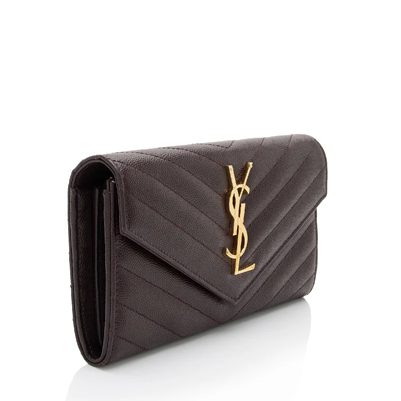 Yves Saint Laurent bags for a chic, modern styleSaint Laurent Matelasse Grain de Poudre Monogram Wallet D9u1hR