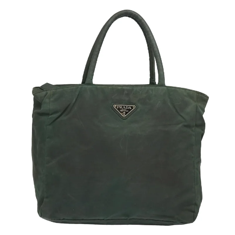 Prada bags with a front - zip pocket for small items like cards and keysPRADA Tessuto Handbag