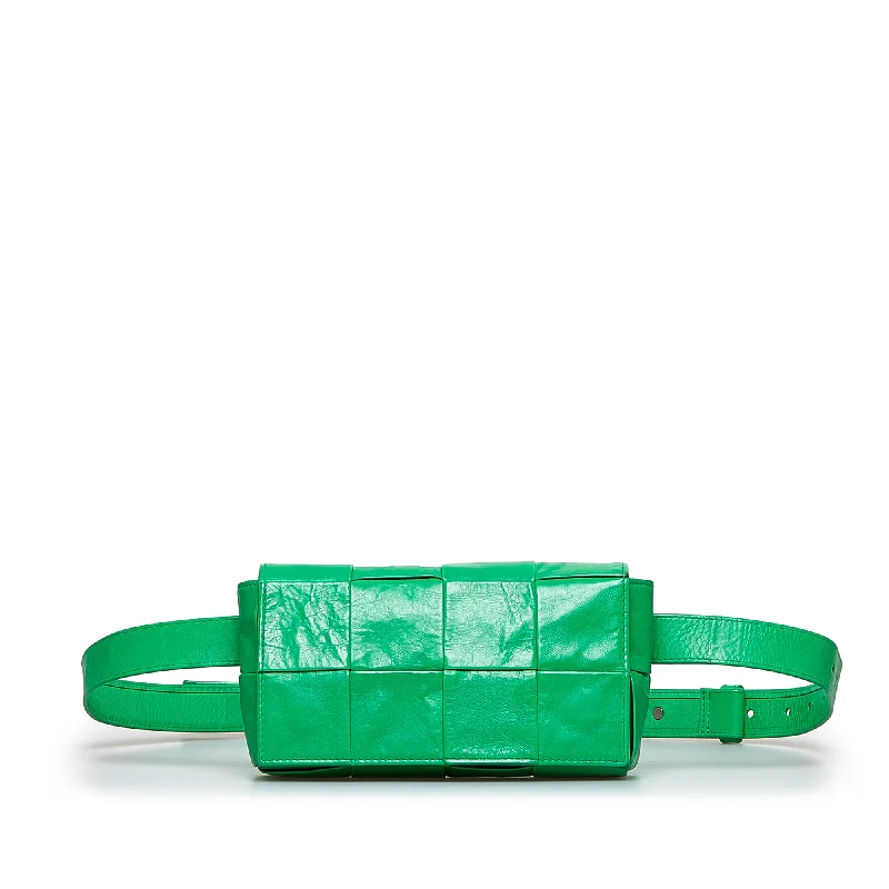 Green Bottega Veneta Mini Nappa Intrecciato Cassette Belt Bag