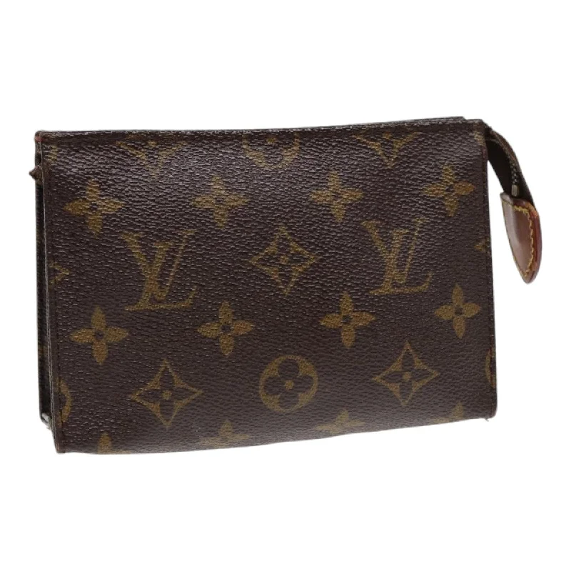 Louis Vuitton bags with a detachable mobile phone holder for convenienceLOUIS VUITTON Monogram Poche Toilette 15 Pouch M47546 LV Auth 84464