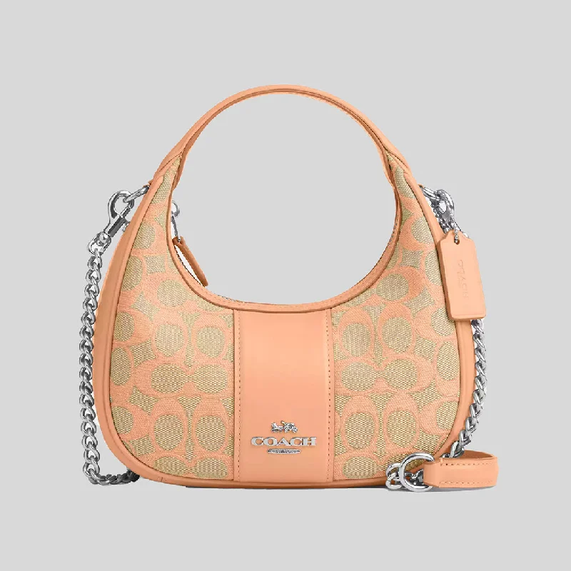 Compact crossbody bags for travelCOACH Carmen Mini Crossbody In Signature Jacquard Faded Blush CT773