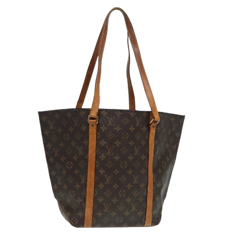 Louis Vuitton backpacks with a hidden back pocket for securityLOUIS VUITTON Monogram Sac Shopping Tote Bag M51108 LV Auth 86772