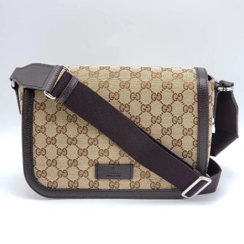 Gucci backpacks for women with a sleek silhouetteGucci backpacks for women with a sleek silhouetteGucci GG Canvas Leather Brown Messenger Shoulder Bag