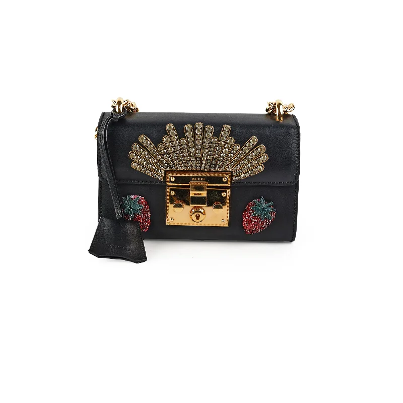 Women Gucci bags with interlocking G hardware for a classic lookWomen Gucci bags with interlocking G hardware for a classic lookGucci Padlock Small Black Limited Edition