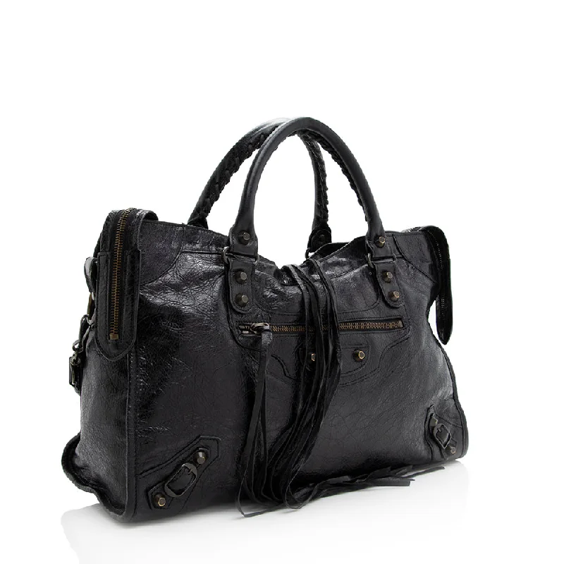 Balenciaga Agneau Classic City Satchel (SHF-20547)