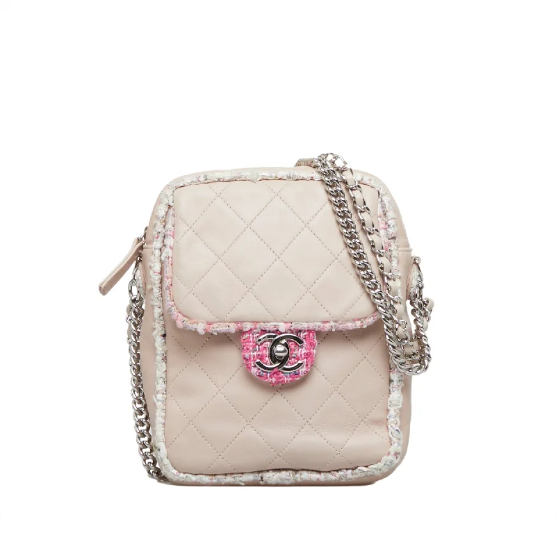 Pink Chanel Elegant Tweed Crossbody