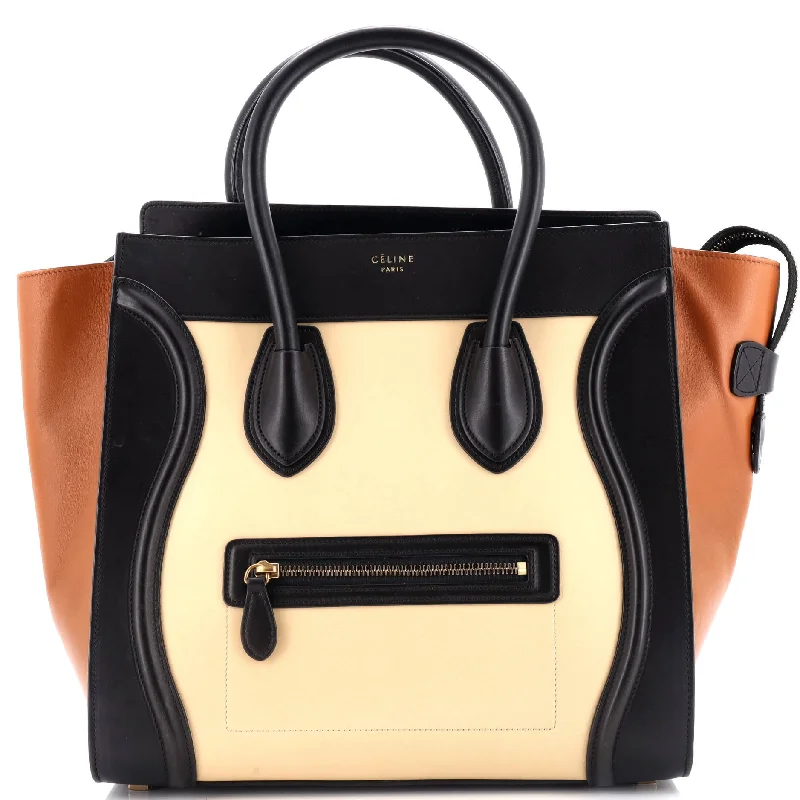 Yves Saint Laurent bags for casual everyday wearTricolor Luggage Bag Leather Mini