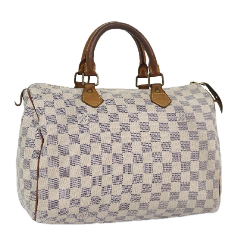 Louis Vuitton bags with a front - flap pocket for quick - access itemsLOUIS VUITTON Damier Azur Speedy 30 Hand Bag N41533 LV Auth 86862