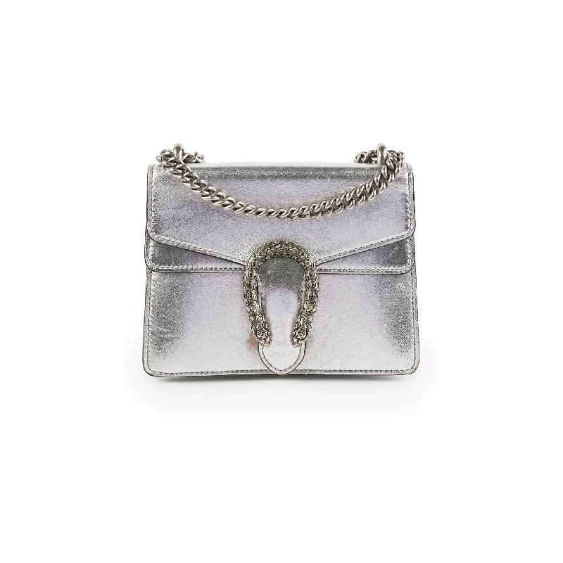 Gucci handbags for women with a back - zip pocketGucci handbags for women with a back - zip pocketGucci Silver Mini Dionysus