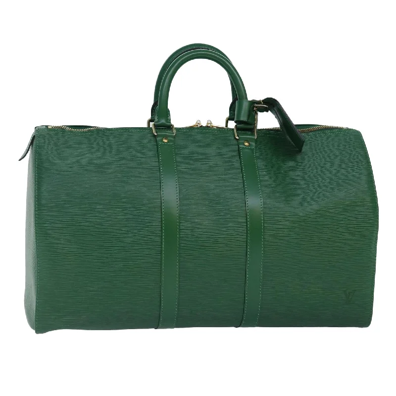 Louis Vuitton tote bags with a spacious interior and multiple pocketsLOUIS VUITTON Epi Keepall 45 Boston Bag Green M42974 LV Auth mr397