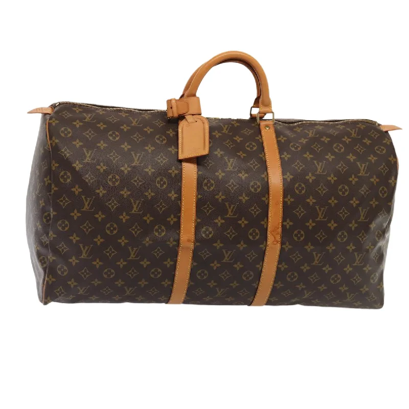 Louis Vuitton bags with a detachable mirror inside for on - the - go touch - upsLOUIS VUITTON Monogram Keepall 60 Boston Bag M41422 LV Auth 85750