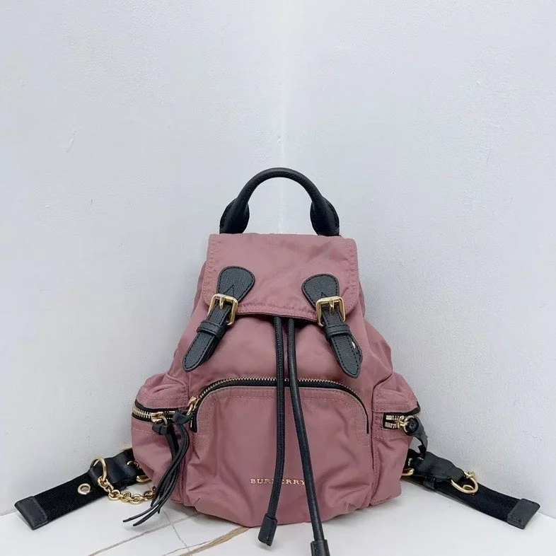 Ladies Prada shoulder bags with a single - handle design for simplicityPrada Medium Pink Nylon Everyday Backpack