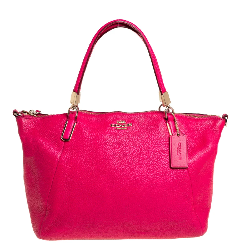 Best bags for business tripsFuchsia Leather Small Kelsey Satchel