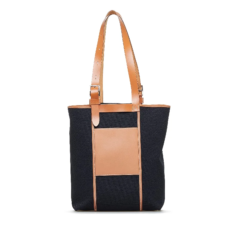 Black Hermès Toile Goeland Etriviere Pocket 27 Tote Bag