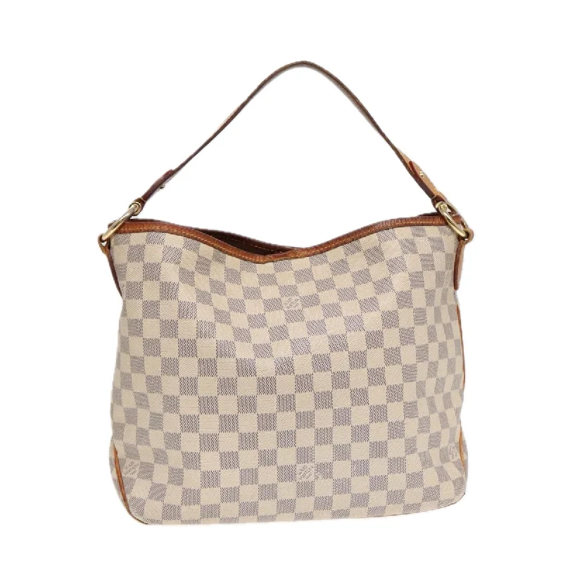 Ladies Louis Vuitton Petite Malle bags with a star - shaped charm for cutenessLOUIS VUITTON Damier Azur Delightful PM Shoulder Bag N41447 LV Auth 87896