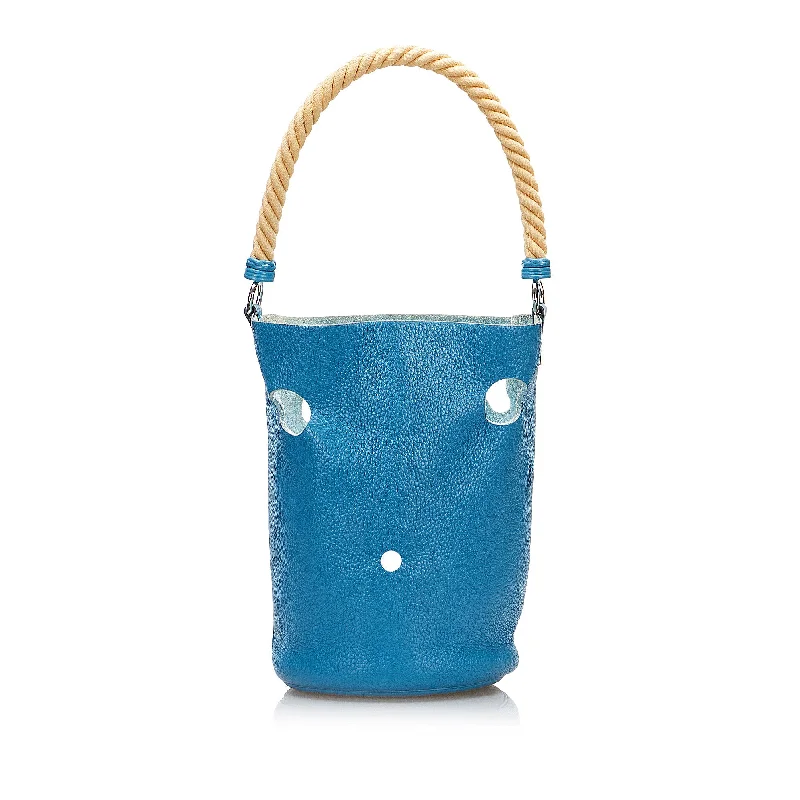 Blue Hermès Clemence Mangeoire Bucket PM