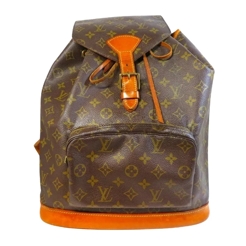 Louis Vuitton bags with a snap - button closure and a decorative charm for styleLOUIS VUITTON Montsouris GM Backpack