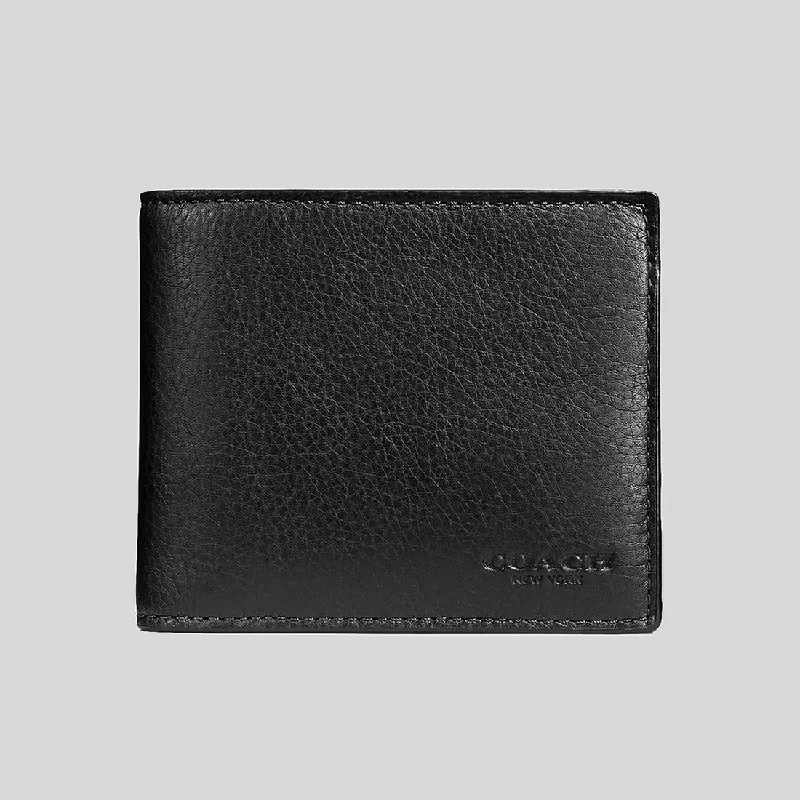 Designer bags for womenCOACH Men's 3 In 1 Wallet In Smooth Calf Leather Black CR911