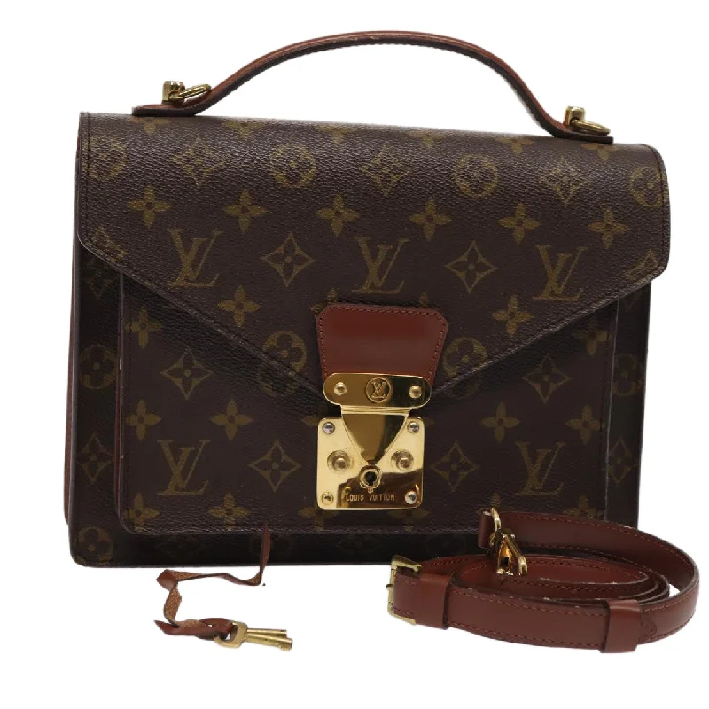 Louis Vuitton tote bags with a double - handle and shoulder - strap optionLOUIS VUITTON Monogram Monceau 26 Shoulder Bag M51187 LV Auth 86786