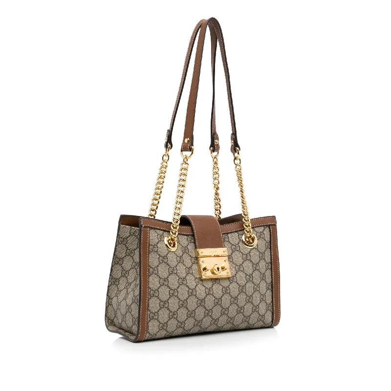 Gucci Dionysus bags for women with tiger - head claspsGucci Dionysus bags for women with tiger - head claspsBrown Gucci Small GG Supreme Padlock Tote