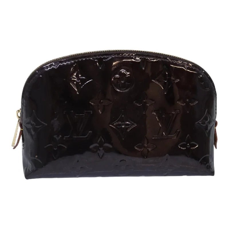 Louis Vuitton Alma bags featuring the signature top - handle designLOUIS VUITTON Monogram Vernis Pochette Cosmetic Pouch Amarante M91495 Auth 84459