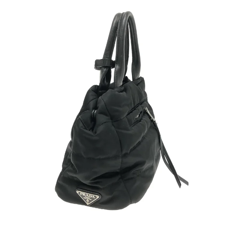 Medium - sized Prada tote bags in classic black for everyday versatilityPrada Bomber Tessuto Satchel hRDh6c