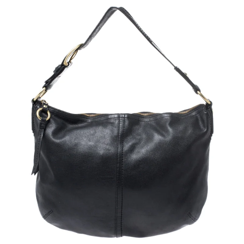 Best bags for photographersBlack Soft Leather Hobo