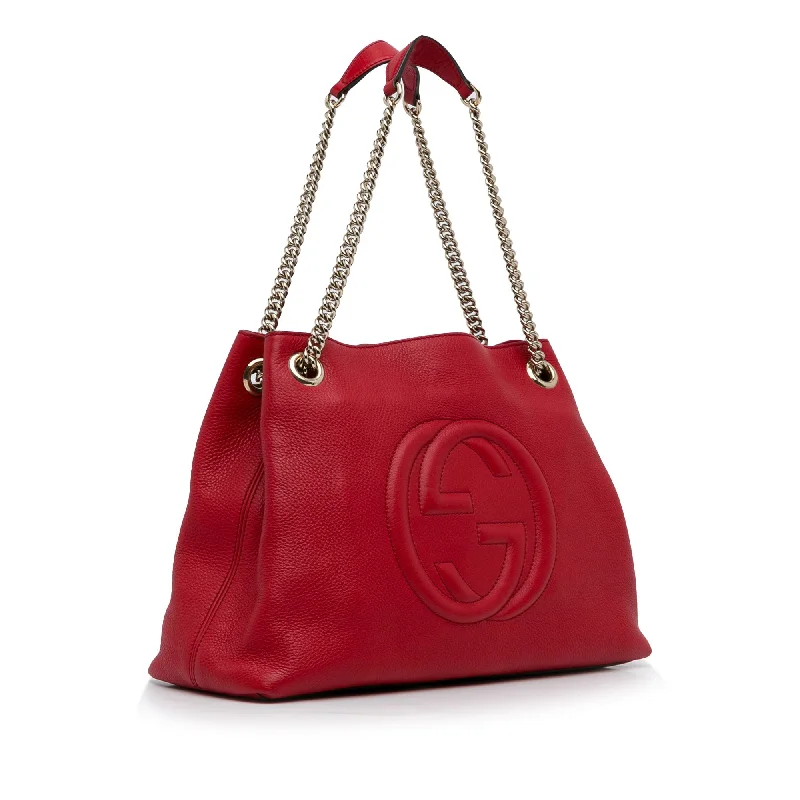 Gucci tote bags for women with a spacious interiorGucci tote bags for women with a spacious interiorRed Gucci Medium Soho Chain Tote