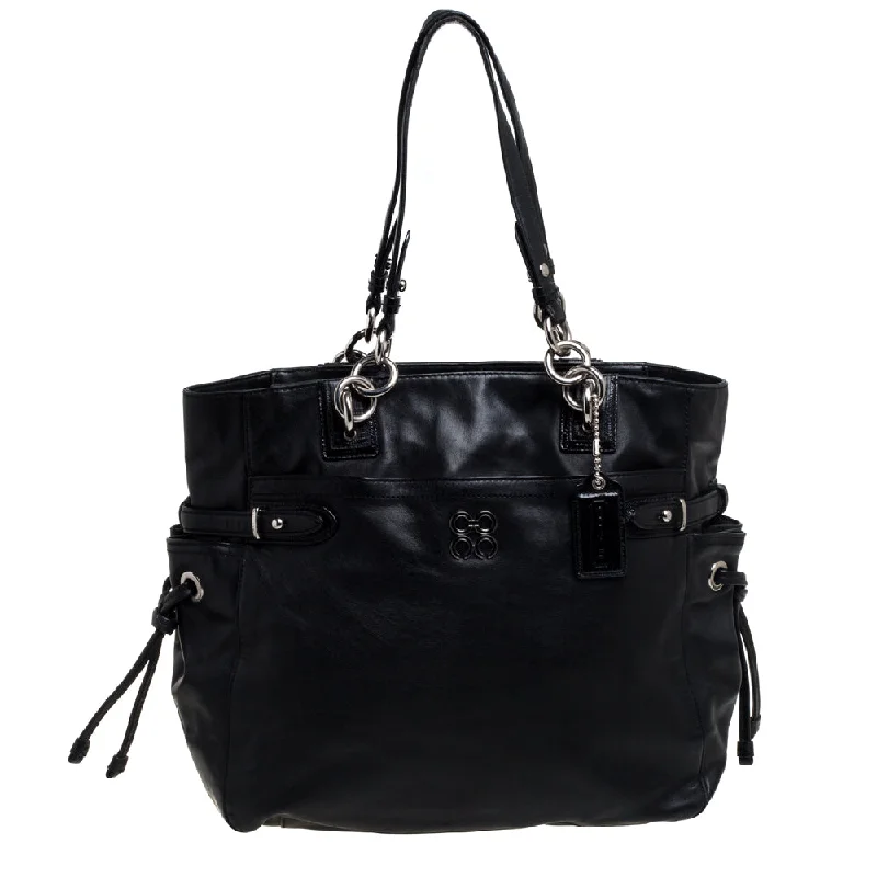 Affordable designer bag dupesBlack Leather Colette Shopper Tote