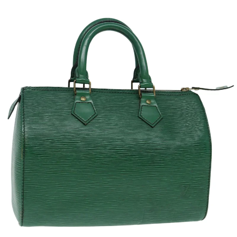 Louis Vuitton Alma bags with a detachable shoulder strap for versatilityLOUIS VUITTON Epi Speedy 25 Hand Bag Borneo Green M43014 LV Auth 87947