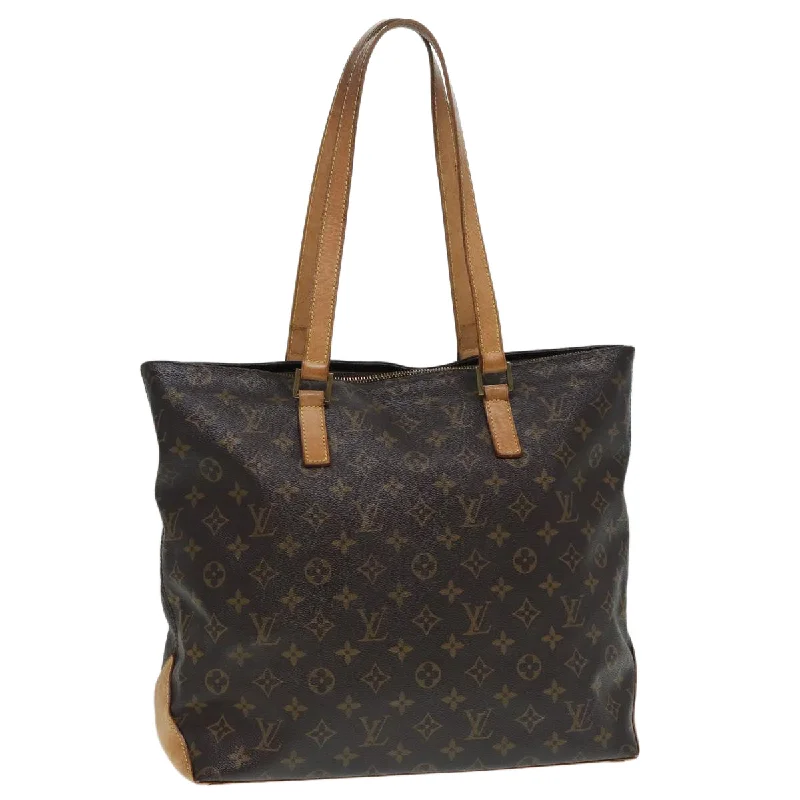 Louis Vuitton bags with a zip - around closure for enhanced securityLOUIS VUITTON Monogram Cabas Mezzo Tote Bag M51151 LV Auth 86757