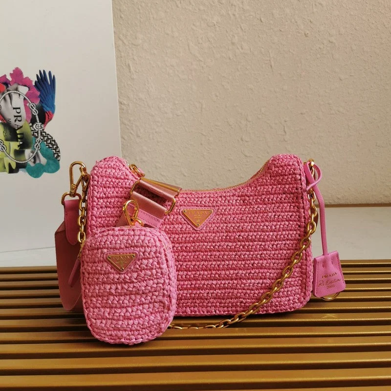 Prada crossbody bags with a woven leather strap for a unique textureWhimsy Finds - Prada Bags - 153