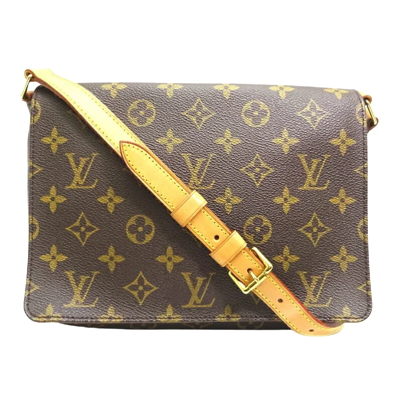 Louis Vuitton Petite Malle bags with a hard - shell structure for uniquenessLOUIS VUITTON Musette Tango Shoulder Bag