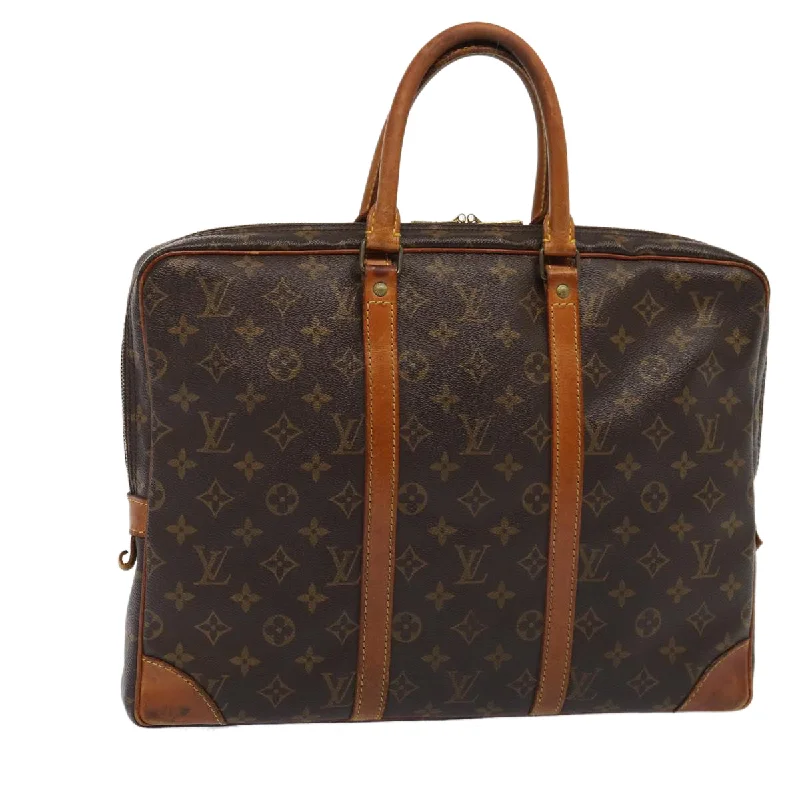 Ladies Louis Vuitton Capucines bags with gold - toned hardwareLOUIS VUITTON Monogram Porte Documents Voyage Business Bag M53361 LV Auth 86470