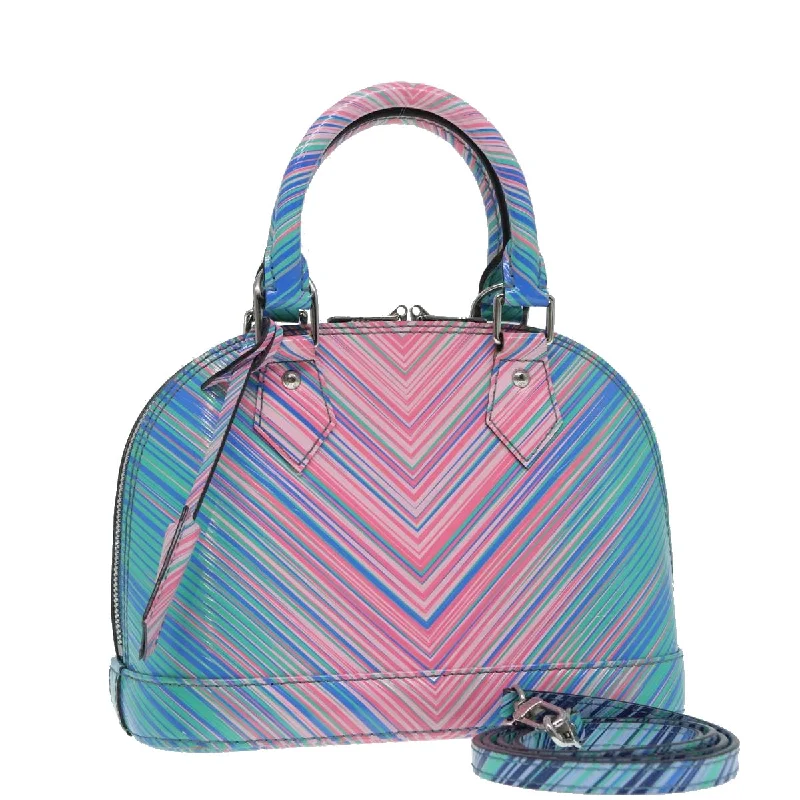 Louis Vuitton Petite Malle bags with a hard - shell structure for uniquenessLOUIS VUITTON Epi Tropical Alma BB Hand Bag 2way Multicolor LV Auth 86273