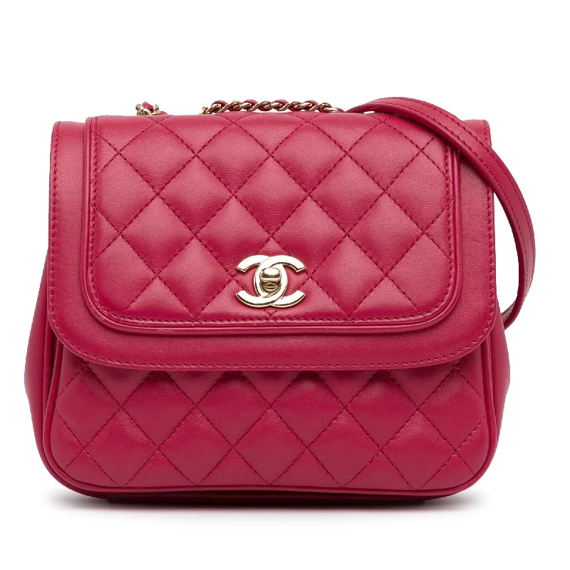 Pink Chanel Small Lambskin Lovely Day Flap Crossbody Bag