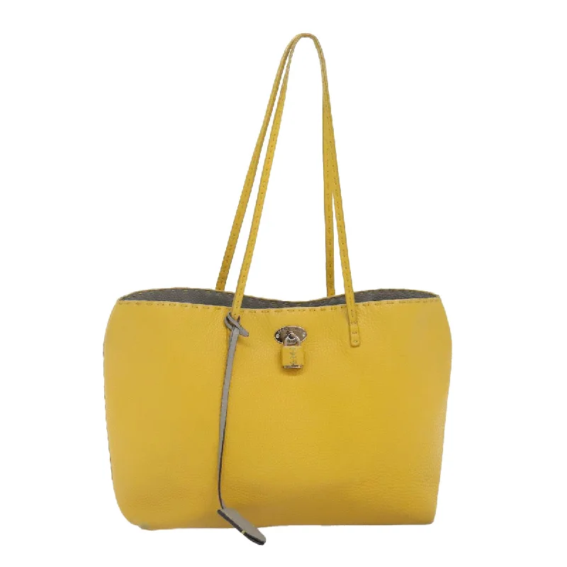 Goyard Margot bags with a large capacity and a drawstring closureFENDI Celeria Tote Bag Leather Yellow Silver  yk15014