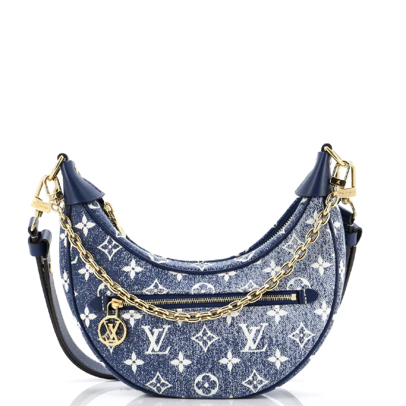 Yves Saint Laurent classic black handbagsLoop Handbag Monogram Jacquard Denim