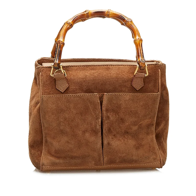 Women Gucci bags with interlocking G hardware for a classic lookWomen Gucci bags with interlocking G hardware for a classic lookGucci Bamboo Suede Satchel