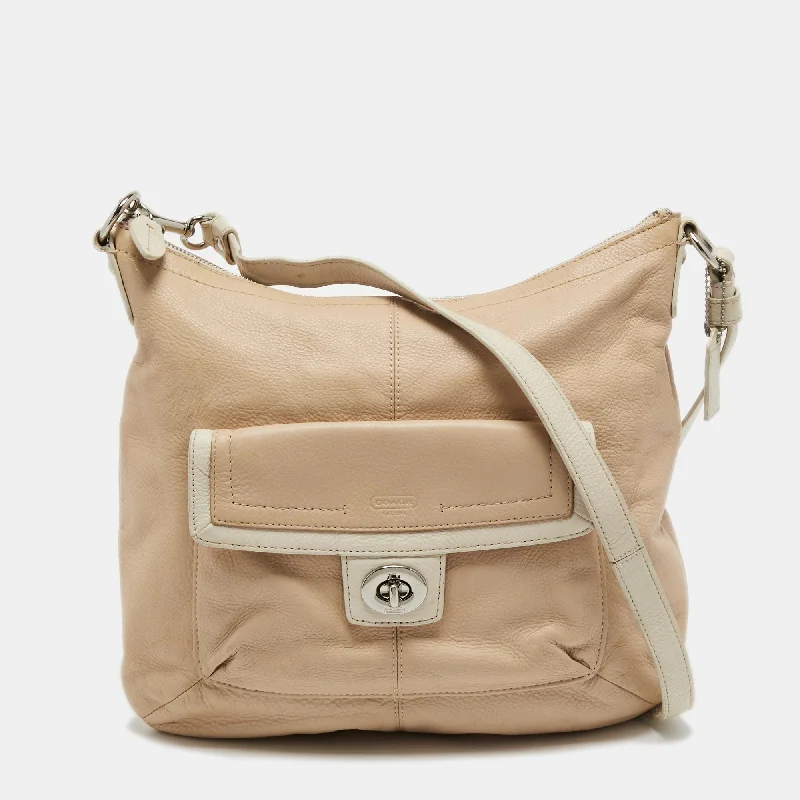 Best bags for weekend getawaysLight Beige/White Leather Penelope Hobo